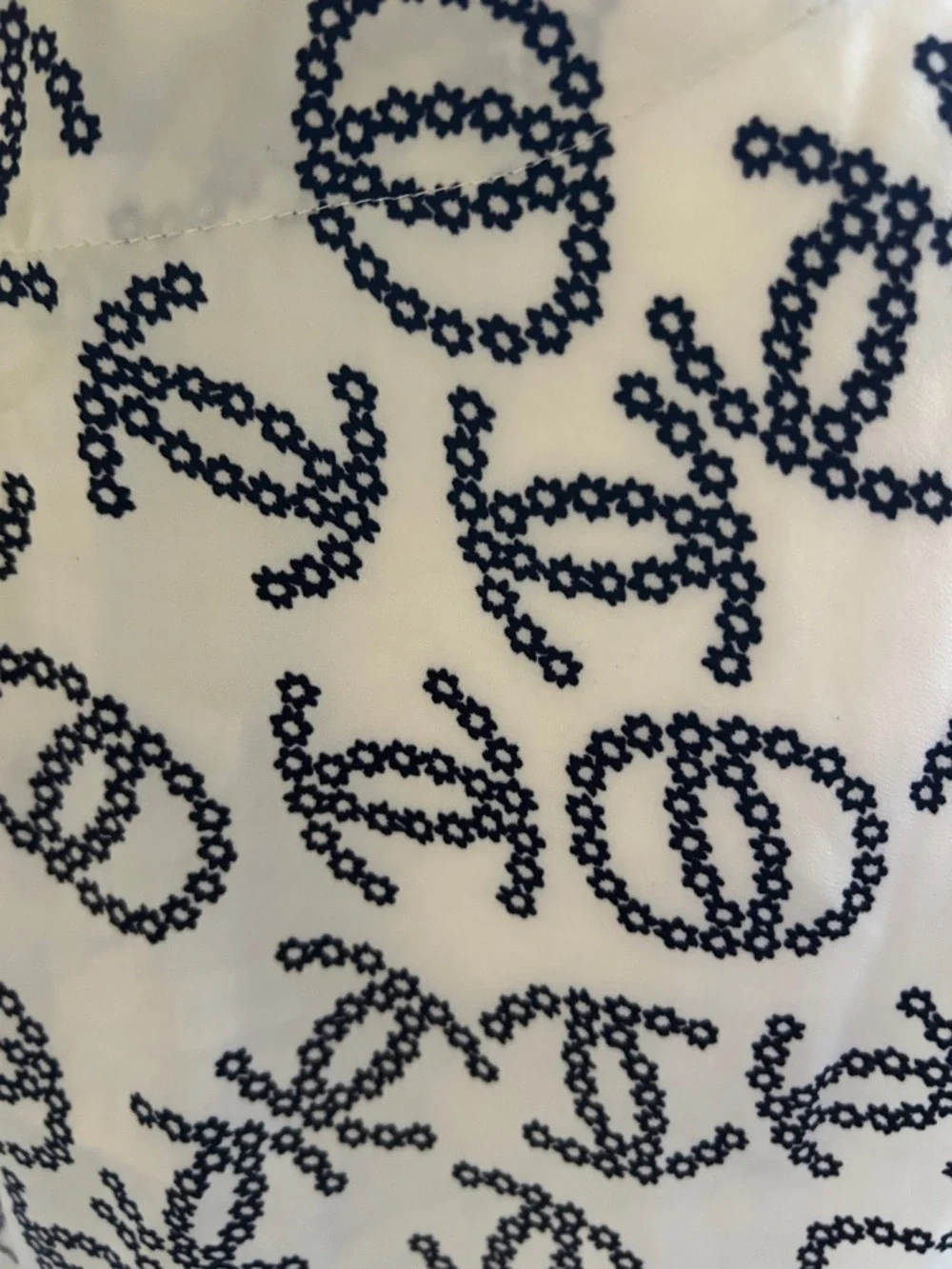 CHANEL Cream and Black CC Print Long Sleeve Top - Picture 8 of 14